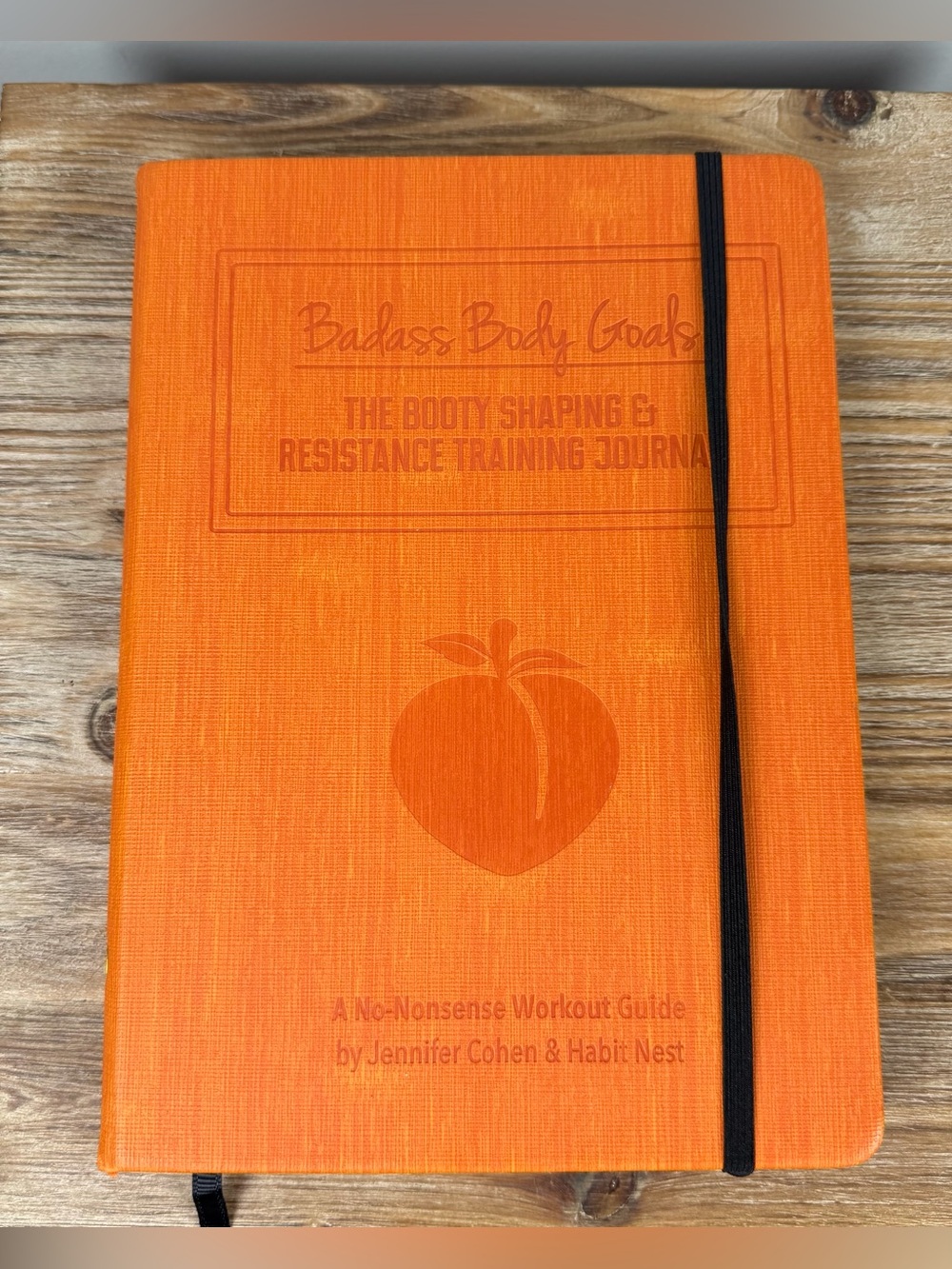 New The Badass Body Goals Journal by Habitnest Orange Hardback Gym Workout